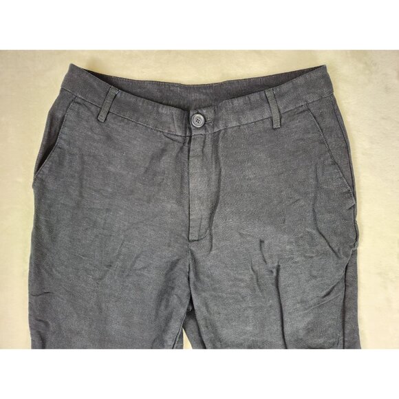 AX Armani Exchange Men's Linen Twill Chino Navy Blue Pants W31"x27" - Picture 2 of 16